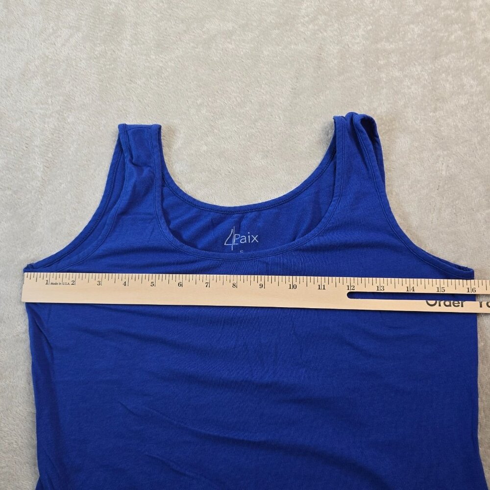 Y2K Inspired Tank Womens Small Blue Bottom Lace Trim Layerable Classic Colorful - Picture 4 of 7